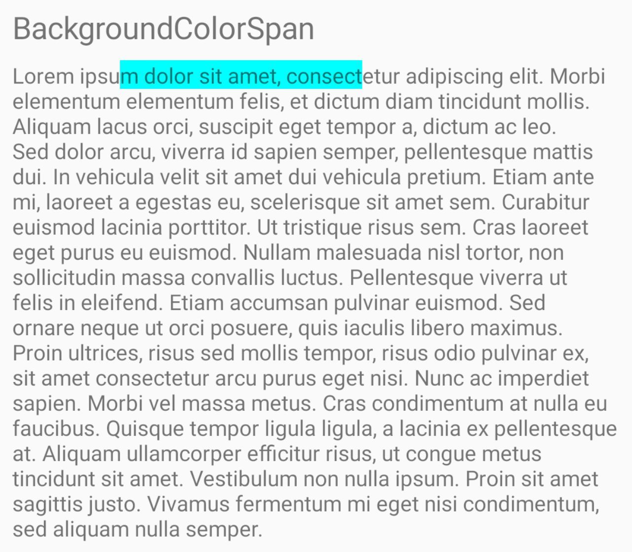 BackgroundColorSpan