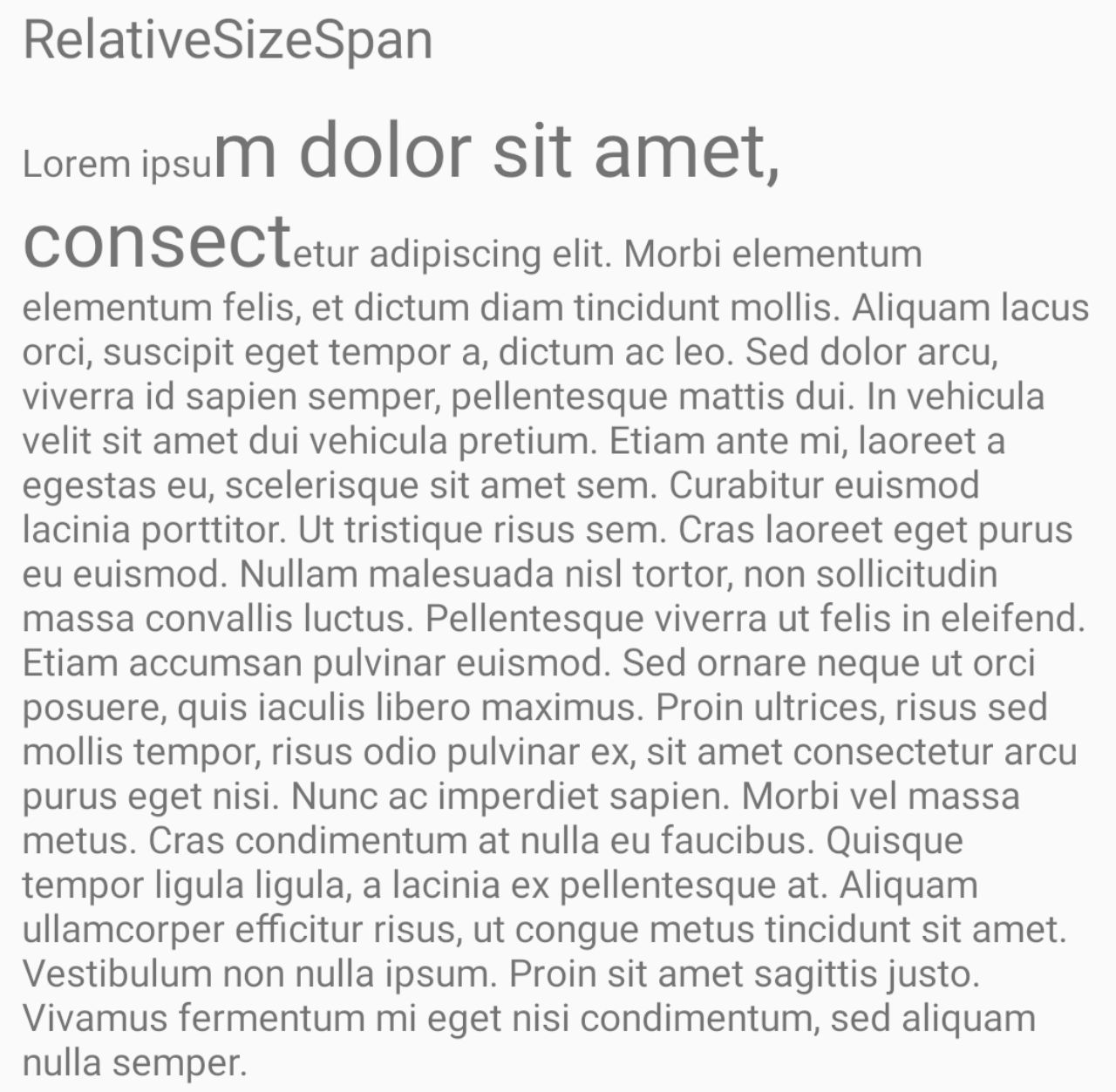 RelativeSizeSpan