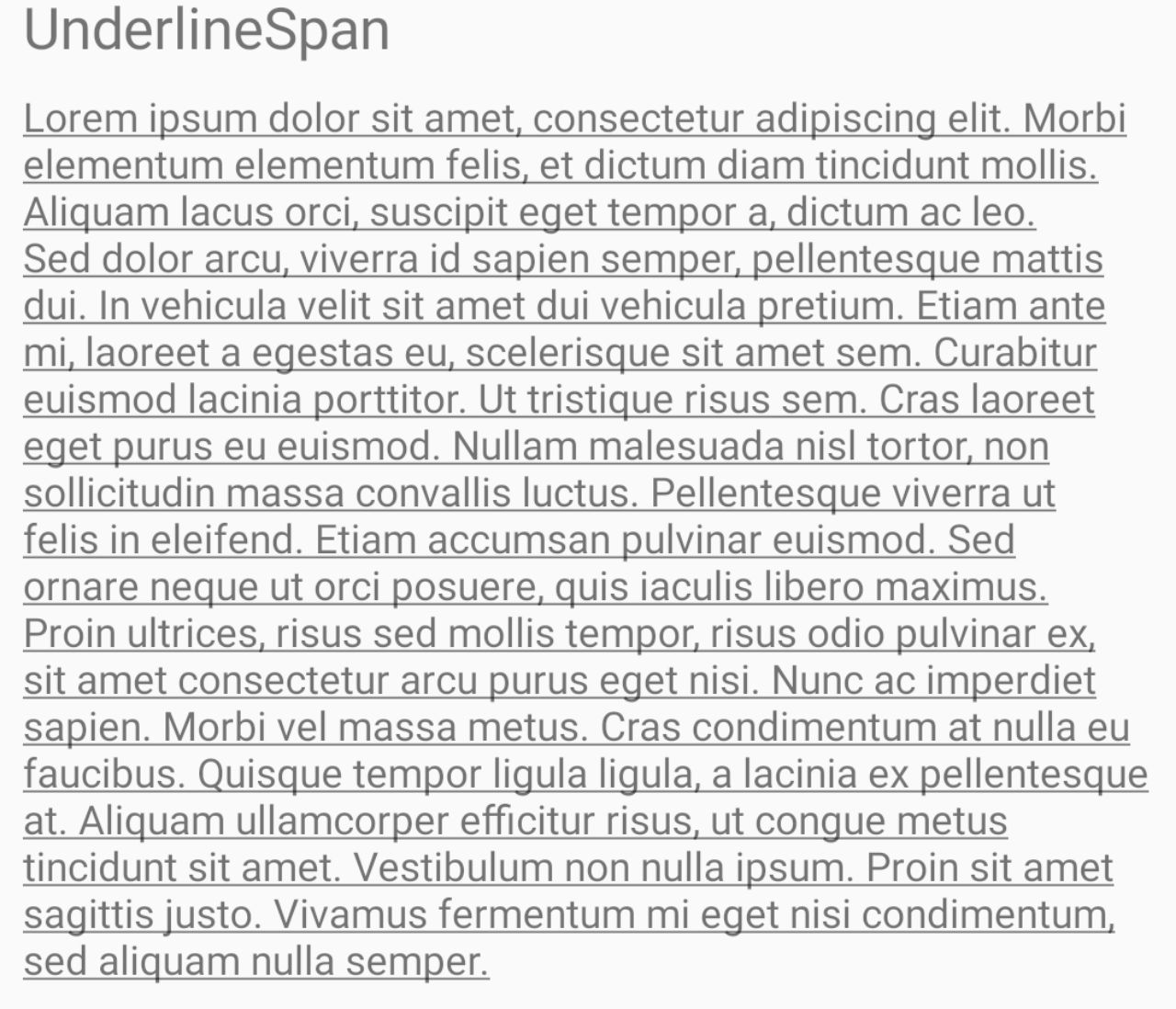 UnderlineSpan